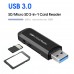 Powertech Mini Card Reader Usb 3.0 Pt-892, Sd Card, Black