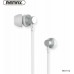 Remax Rm-512 Silver Metal Earphones With Silver Microphone