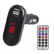 Car FM Transmitter T26 With LCD Screen, USB, SD, Black