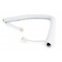 Cablexpert Telephone Handset Spiral Cord Rj10 4p4c 2m White