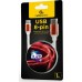 Cablexpert Usb 8-Pin Charge & Data Cable With Led Light Fx 1m Red