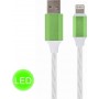 Cablexpert Usb 8-Pin Charge & Data Cable With Led Light Fx 1m Green