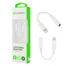 Lamtech Iphone 7/8 / X Adapter Cable Audio Jack 3,5mm White