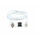Cablexpert Magnetic Usb Lightning Male Cable 1m Blister Silver