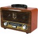 Meier M-U115 Retro Desktop Radio Rechargeable With Bluetooth & USB Brown