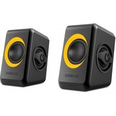 Sonic Gears Usb Powered Quad Bass Speakers 2,0 Black Sunny Orange
