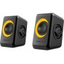 Sonic Gears Usb Powered Quad Bass Speakers 2,0 Black Sunny Orange
