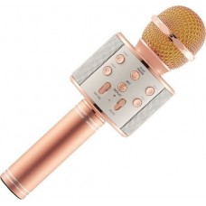Wster Wireless Karaoke Microphone WS-858 Pink - Gold
