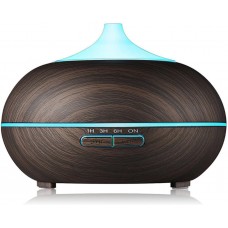 Ultrasonic humidifier & aroma diffuser 400ml 7 LED Brown