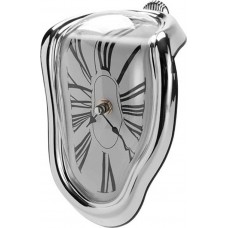 Melting Time Clock 22810 Desktop Clock Silver