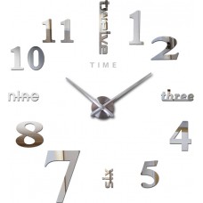 3d Creative Mirror Diy Wall Clock (Number Dimension 12cm) Mirror 120cm