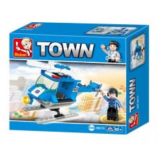 Sluban Bricks Town, Police Helicopter M38-B0175, 85pcs