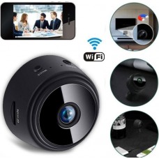 Mini Wireless Ip Wifi Hidden Camera A9 1080p Hd Round Night Capture - Black
