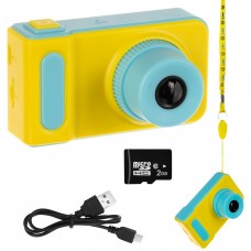 Child Digital Camera Blue 1080p Hd Video 2 "Lcd + 2gb Microsd