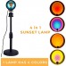 Decorative LED Table Light Sunset Projector Lamp With 4 Colors in Black