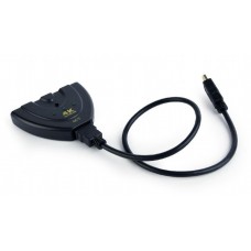 Cablexpert Hdmi Interface Switch 3 Ports Build In Cable Black