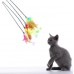 Flexible toy cat stick with wings and bell