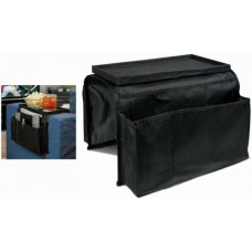 Sofa Case with Case for Drinks, Soft Drinks, Remote Control etc. - Black