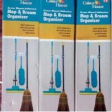Wall hanger for brooms and mops